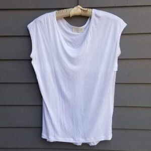 Zara Basic Sheer White Tank Top Size Small